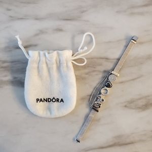 Pandora Reflexions Sparkling Clasp Bracelet w/6 Charms